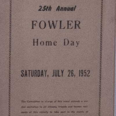 Fowler Home Day Program, 1952