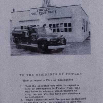 Fowler Fire Department Flyer, 1949