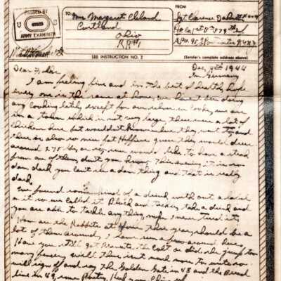 Dahman Letter, 1944