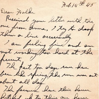Dahman Letter, 1945