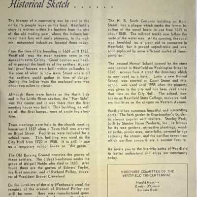 Westfield Historical Brochure, 2005