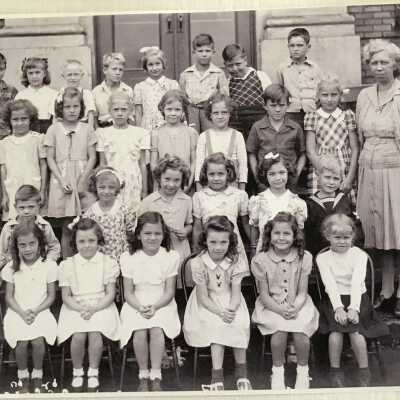 Photograph of Students and a Teacher from Fowler School