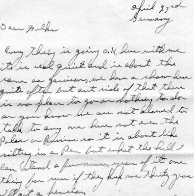 Dahman Letter, 1945