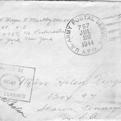Kingsley Letter, 1944