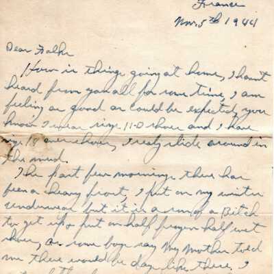 Dahman Letter, 1944