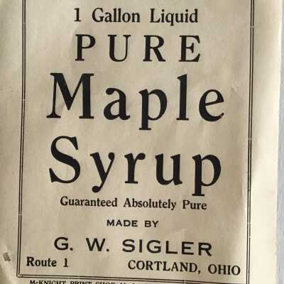 Product Label for Maple Syrup