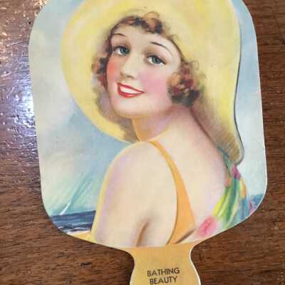 Bathing Beauty Fan, 1940s