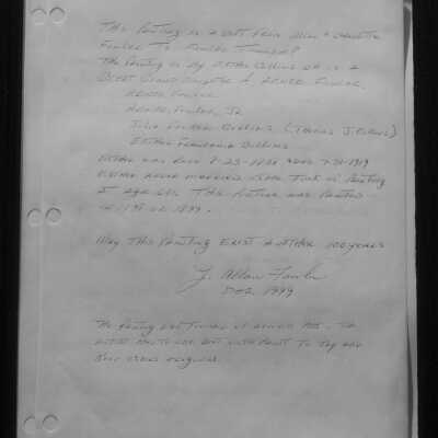 J. Allan Fowler Letter