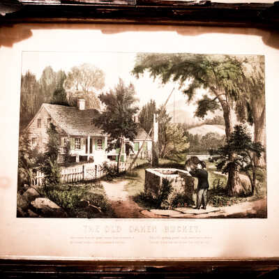 The Old Oaken Bucket Print