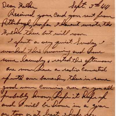 Dahman Letter, 1944
