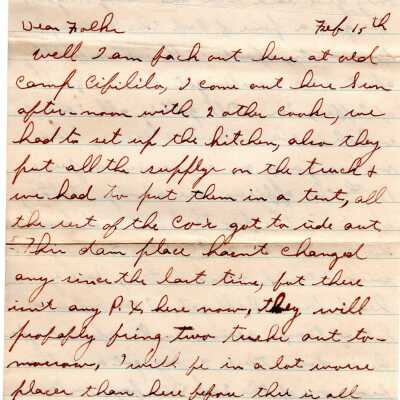 Page 1, Feb 15 Letter