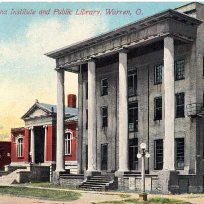 Dana Institute and Public Library Postcard, 1911