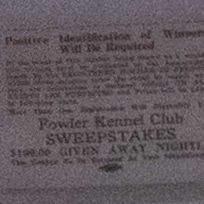 Sweepstakes Ticket