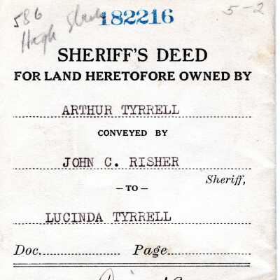 Lucinda Tyrrell Sheriff's Deed, 1932