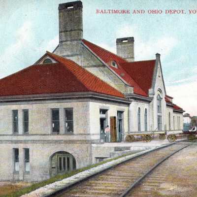 Baltimore and Ohio Depot Postcard, 1909