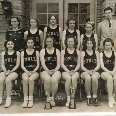 Photograph of Fowler School Girls Basketball Team, 1938