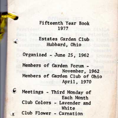 Estates Garden Club 1977