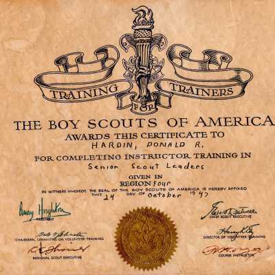 Boy Scouts certification