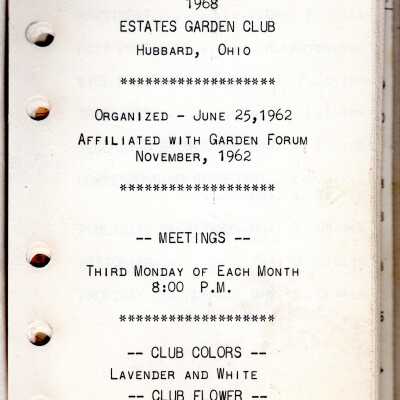 Estates Garden Club 1968