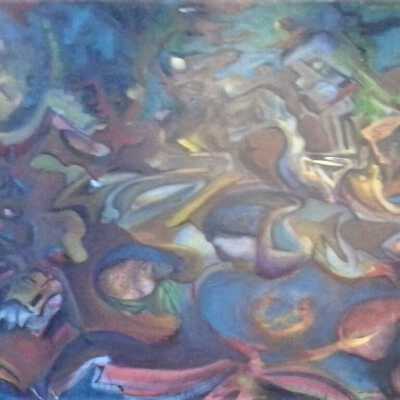 Untitled (blue abstract band)