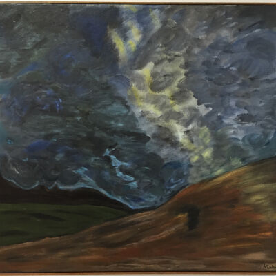 Untitled (blue sky/brown hill)