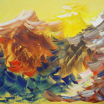 Untitled (colorful mountain scene)