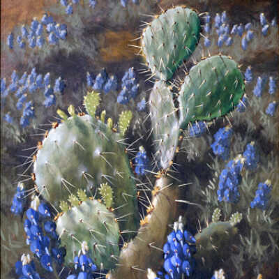 Untitled (blue cactus flowers)