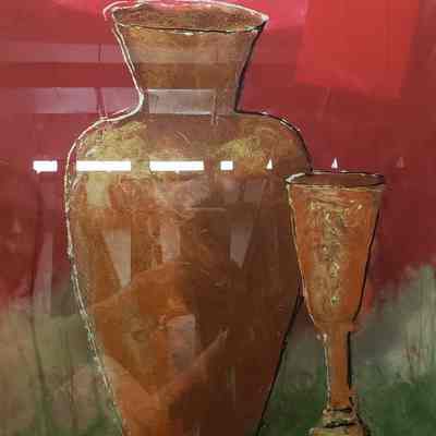Untitled (gold vase)