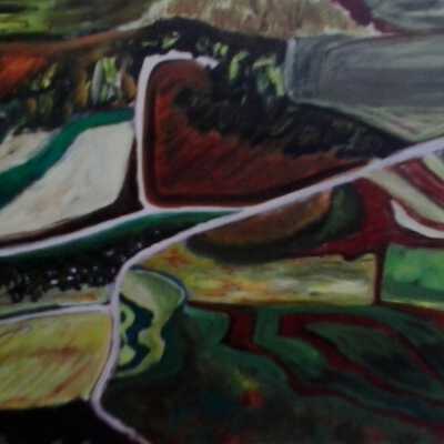 Untitled (abstract valley from above)