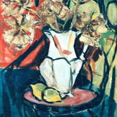 Untitled (flowers in white pitcher)
