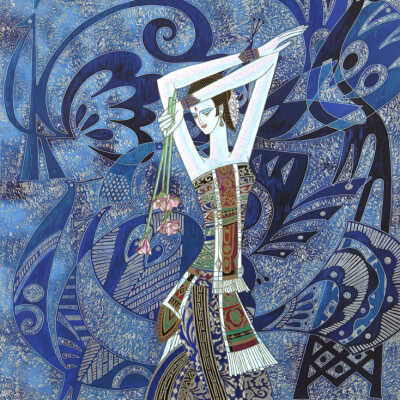 Peacock & Flowers