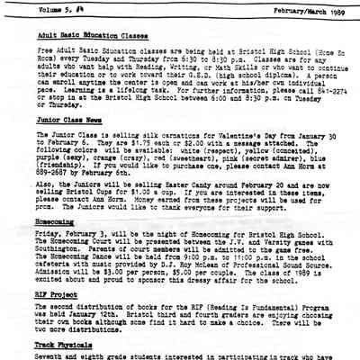 Report, Bristol School, 1989