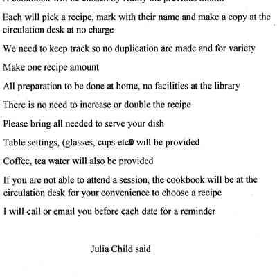 Notice, BPL Cookbook Club
