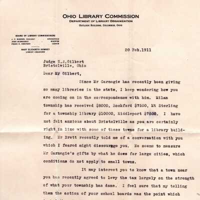 Early Library Correspondence, 1911