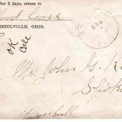 Envelope and Letter, 1905