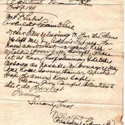 Early Library Correspondence,1911