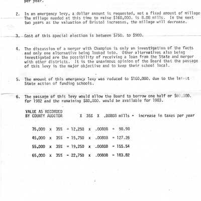 Bristol School Report, 1982