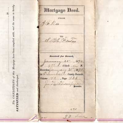 Mortgage Deed, 1895