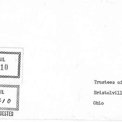 Envelope and Letter, 1956