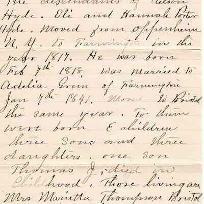 Letter, 1905