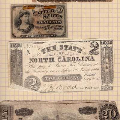 US and Confederate Currency