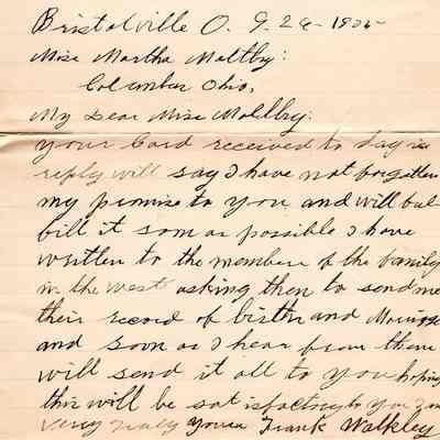 Letter, 1905