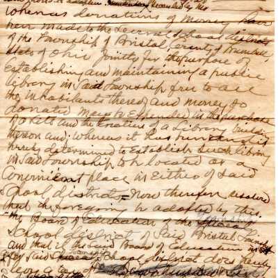 Early Library Minutes, 1911