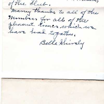 Letter, 1954