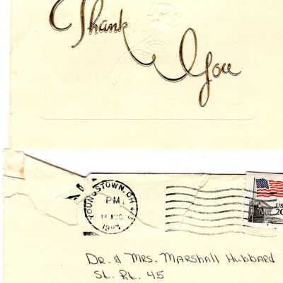 Thank you note, 1983