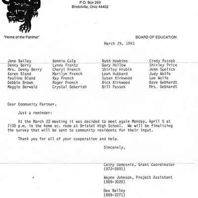 Mailer, Bristol School, 1993