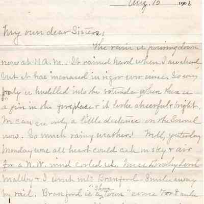 Letter , 1903