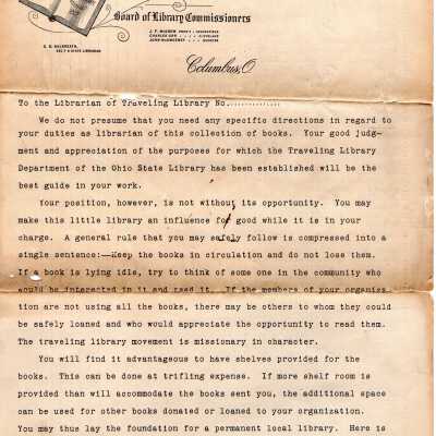 Early Library Correspondence,1909