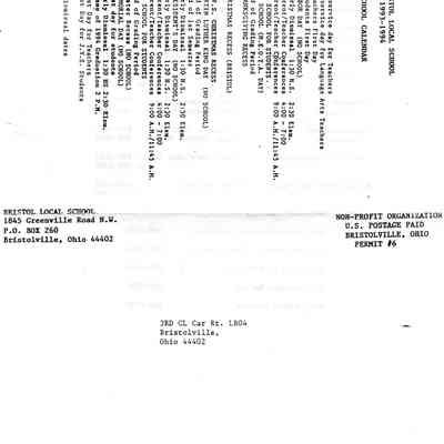 Mailer, Bristol School, 1994