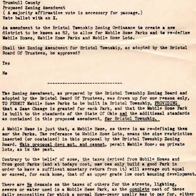 Letter to Bristol Township Voters